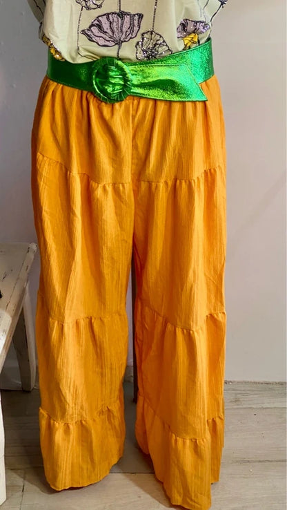 Curvy T-Shirt Con Strass Pantalone Con Balze Misure In Foto