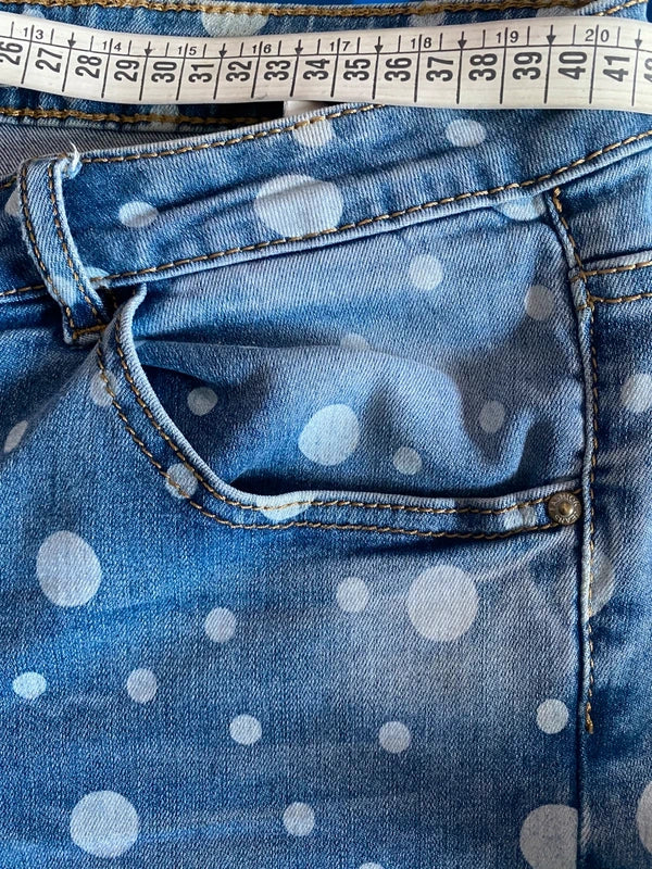 Vintage Top A Pois Jeans Strappati A Pois Misure In Foto