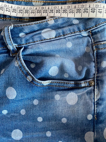 Vintage Top A Pois Jeans Strappati A Pois Misure In Foto