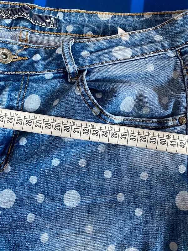 Vintage Top A Pois Jeans Strappati A Pois Misure In Foto