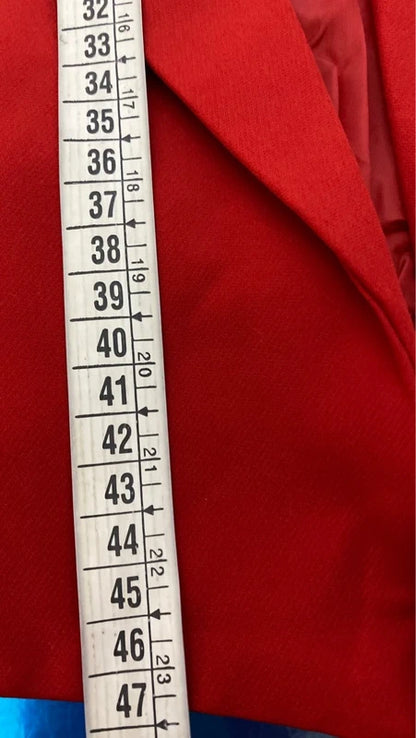 Blazer Giacca Crop Rossa Pantalone A Gonna in Velluto Misure Nelle Foto