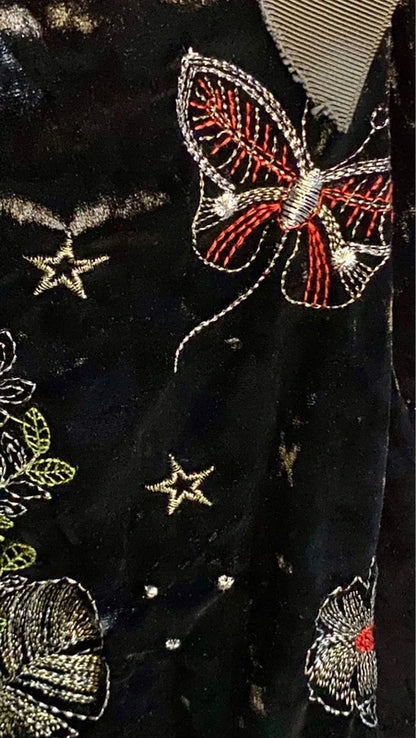 Blazer Giacca Crop Rossa Pantalone A Gonna in Velluto Misure Nelle Foto