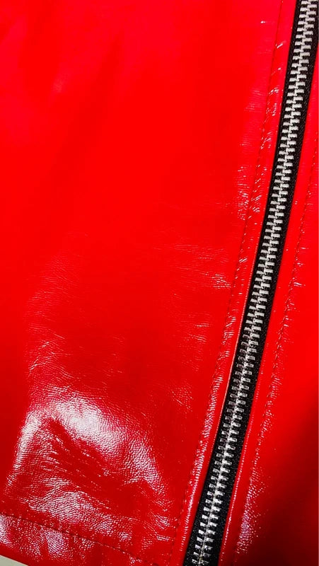 Camicia A Quadri Gonna Rossa Lucida Misure In Foto