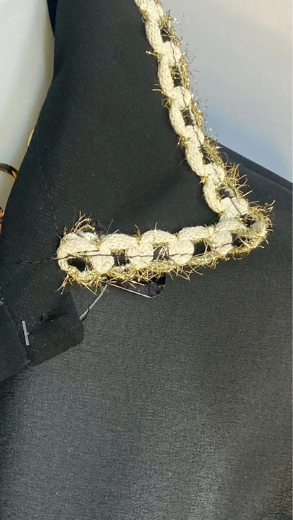 Pantalone Gamba Ampia Con Bande Oro Camicia Misure In Foto