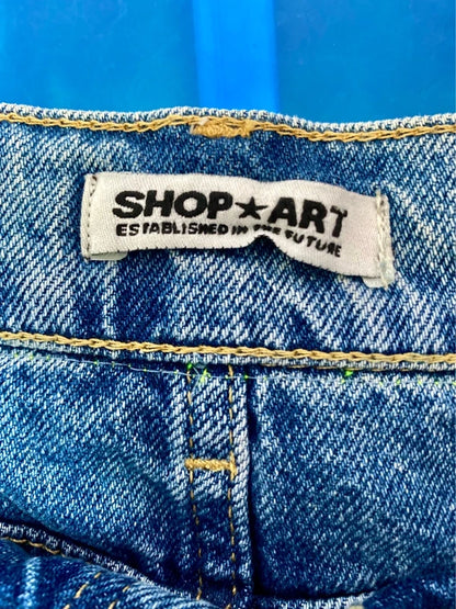 Favolosa Gonna in Denim Lime & Tulle Body in Regalo Misure Nelle Foto