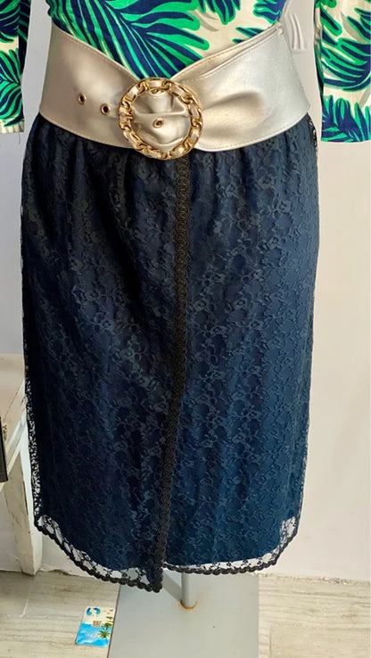 Gonna Longuette In Pizzo  Body Scollo A Barca Misure Nelle Foto