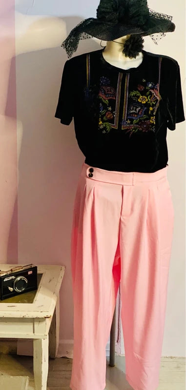 Bellissima Maglia Top In Velluto &  Pantalone