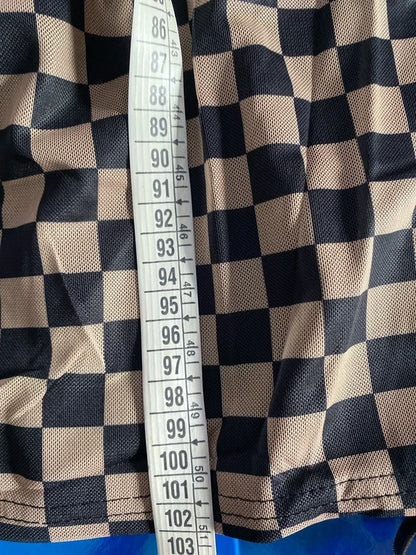 Abito Longuette A Quadri Elastico Maniche A Guanto Misure Nelle Foto