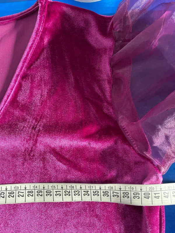 Abito In Velluto Con Maniche A Sbuffo Misure In Foto