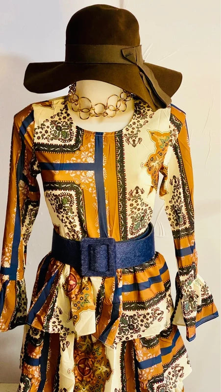 Abito Lungo Vintage Misure In Foto