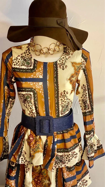 Abito Lungo Vintage Misure In Foto