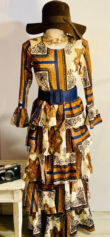 Abito Lungo Vintage Misure In Foto