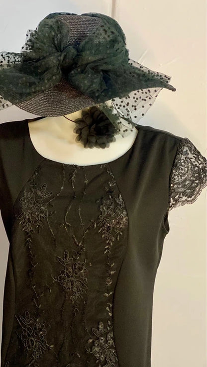 Abito Elegante Longuette Curvy Misure In Foto