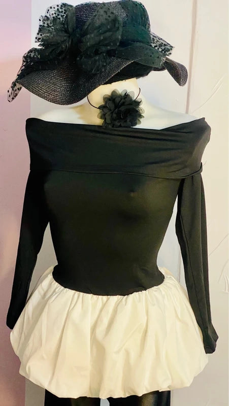 Top Abito con peplo Leggins Lucido misure nelle foto