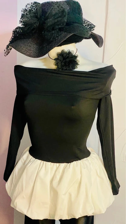 Top Abito con peplo Leggins Lucido misure nelle foto