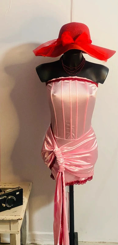 Favoloso Abito a bustier corsetto in pizzo misure nelle foto