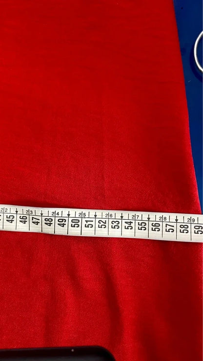 Abito Rosso Longuette Curvy Misure In Foto