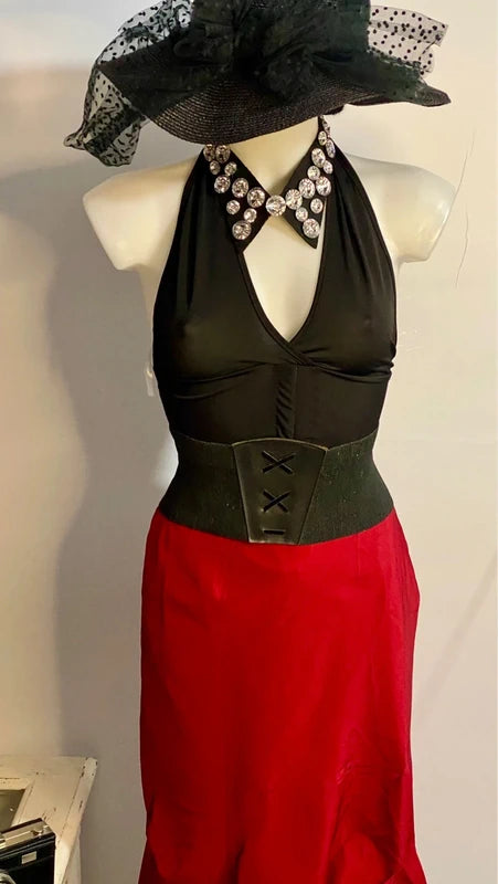 Gonna Elegante Con Voilant Taglia S/M Top misure nelle foto