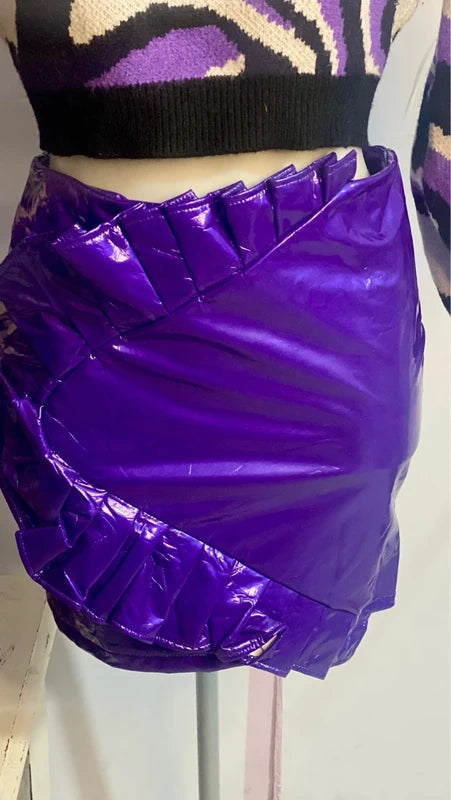 Maglione Purple Heart & Minigonna Misure Nelle Foto
