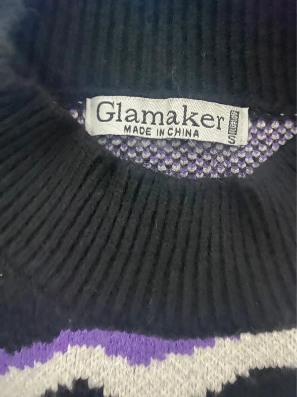 Maglione Purple Heart & Minigonna Misure Nelle Foto