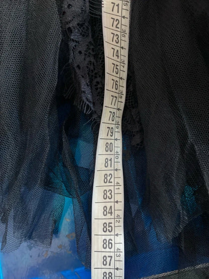 Gonna Lunga Cascata Di Pizzo Floreale E Tulle Top In Regalo