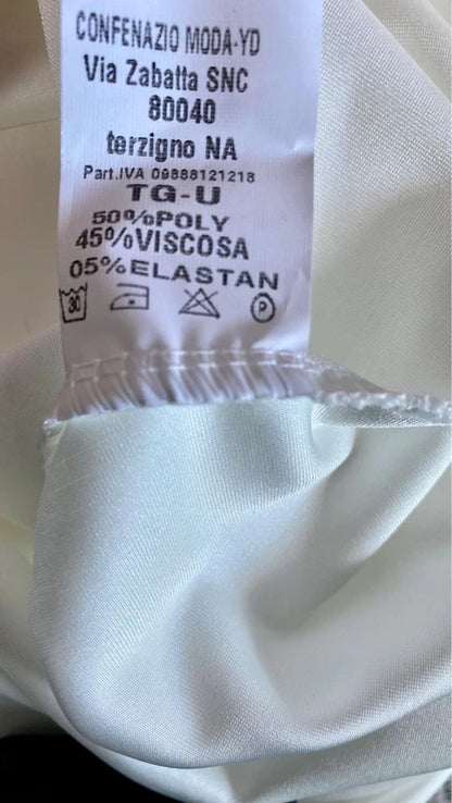 Abito Bianco Luminoso con stola fissa Vestibilita’ dalla XS alla M