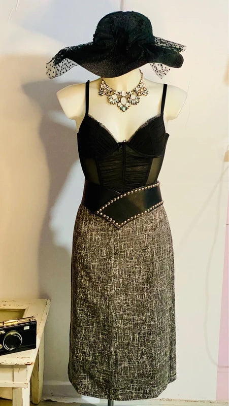 Bellissimo Bustier Corpetto Gonna Longuette Misure Nelle Foto