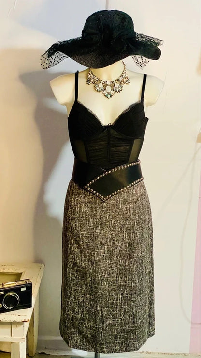 Bellissimo Bustier Corpetto Gonna Longuette Misure Nelle Foto