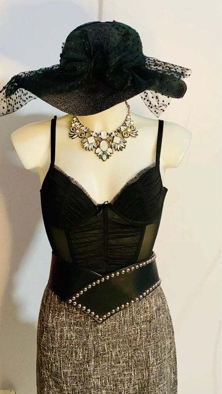 Bellissimo Bustier Corpetto Gonna Longuette Misure Nelle Foto