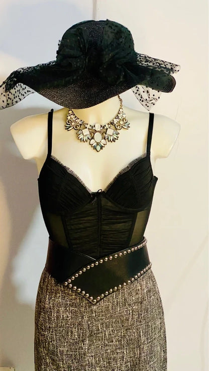 Bellissimo Bustier Corpetto Gonna Longuette Misure Nelle Foto