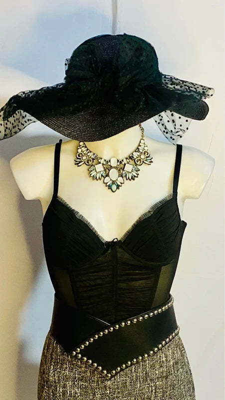 Bellissimo Bustier Corpetto Gonna Longuette Misure Nelle Foto