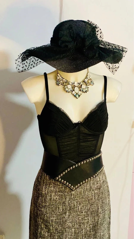 Bellissimo Bustier Corpetto Gonna Longuette Misure Nelle Foto