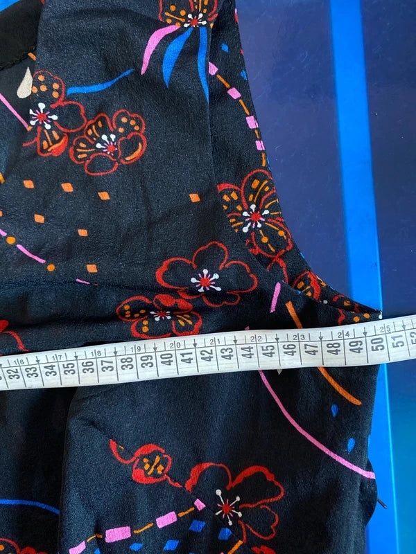 Abito Vintage con fantasia floreale Misure Nelle Foto