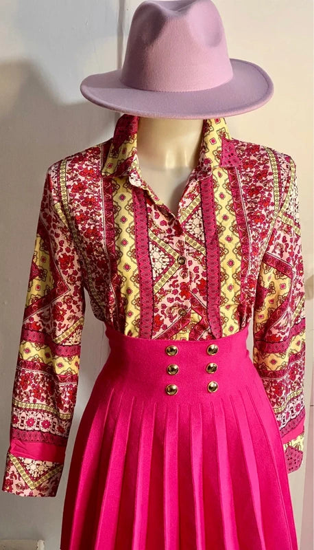 Camicia & Gonna Bustier Taglia S/M Misure Nelle foto🌸