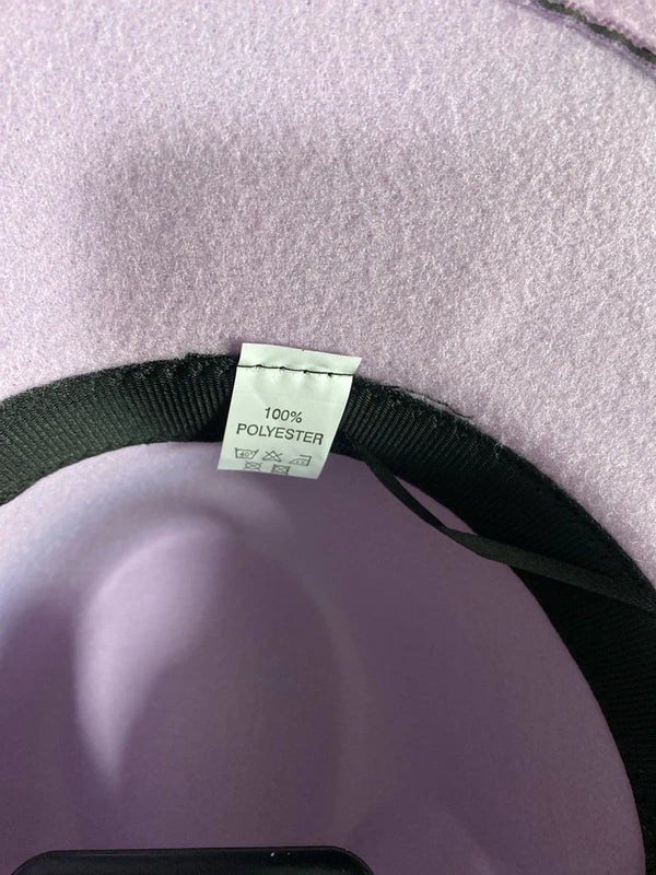 Cappello Lilla In Fletro Tesa Larga