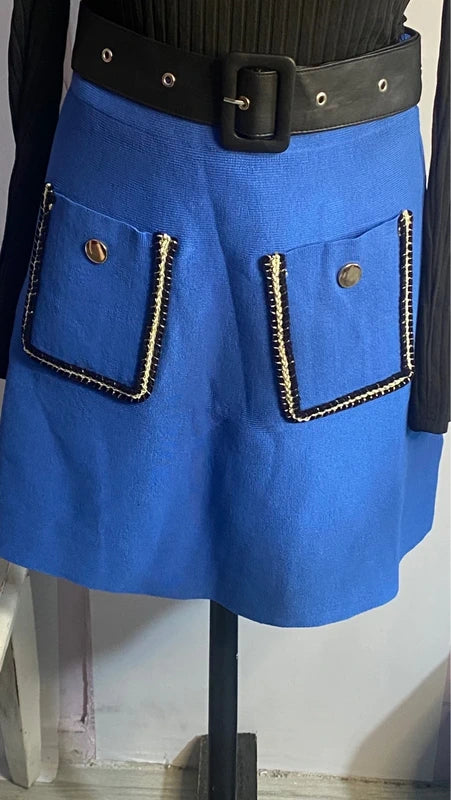 Gonna elegante a vita alta & Top con Pizzo