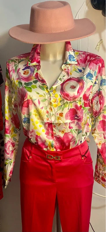 Pantalone sartoriale elegante & Camicia elegante Cappello In Regalo Misure in Foto