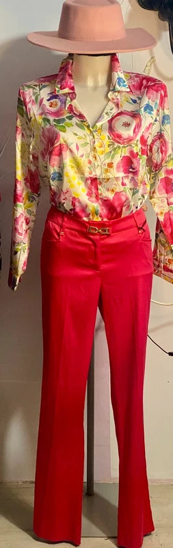 Pantalone sartoriale elegante & Camicia elegante Cappello In Regalo Misure in Foto