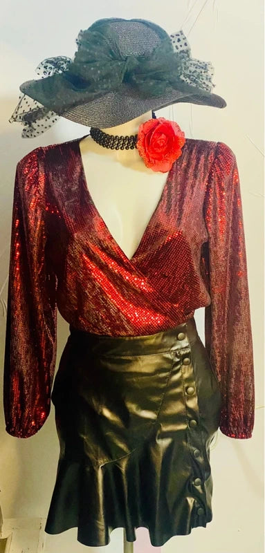 Top Body & MiniGonna con Bottoni Voilant Misure In Foto