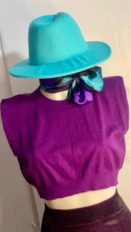 Gonna a Tubino Longuette Glitterata &Top Foulard in Regalo Misure In Foto