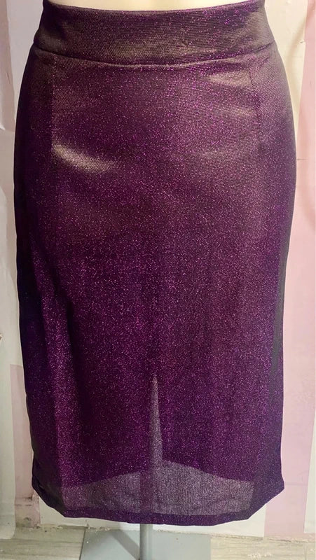 Gonna a Tubino Longuette Glitterata &Top Foulard in Regalo Misure In Foto