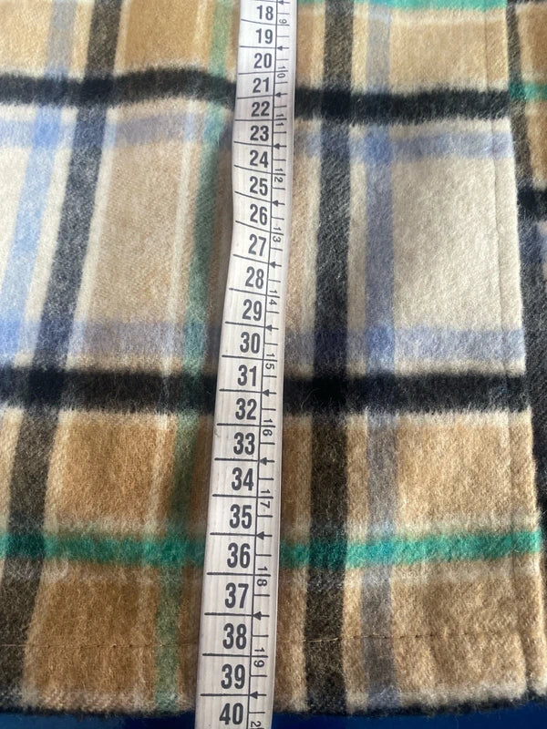 Top Maglia in Pizzo con Voilant Con Spilla & Gonna in Tartan Cappello In Regalo Misure In Foto