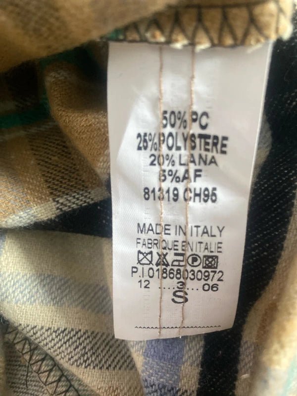 Top Maglia in Pizzo con Voilant Con Spilla & Gonna in Tartan Cappello In Regalo Misure In Foto