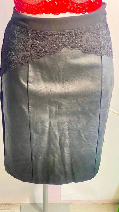 Set da una S alla L Chiodo Bralette in Pizzo &Gonna Misure In Foto