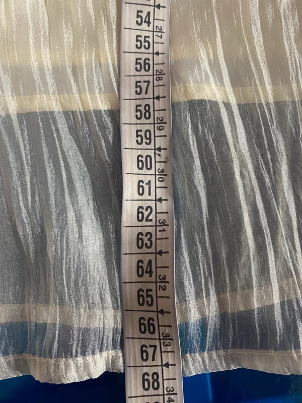 Blusa In Organza Con Perle & Gonna Misure in Foto