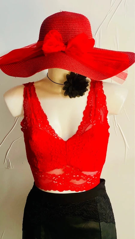 Set da una S alla L Chiodo Bralette in Pizzo &Gonna Misure In Foto