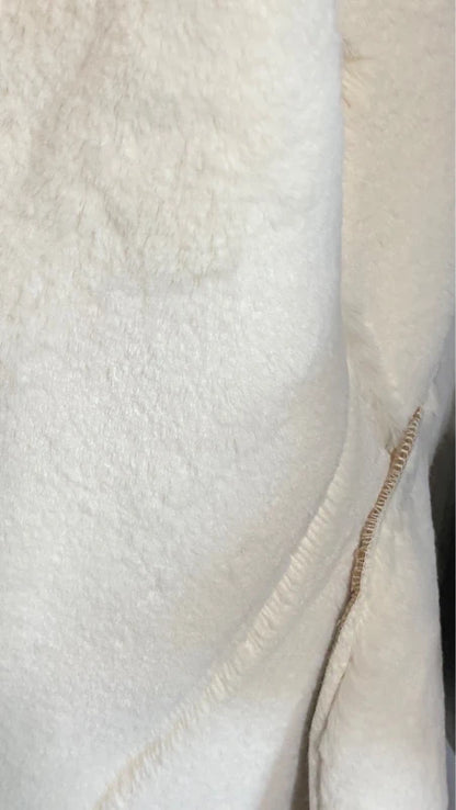 Montone cappotto in shearling con collo in pelliccia sintetica fissa Cappello In Regalo Misure in Foto