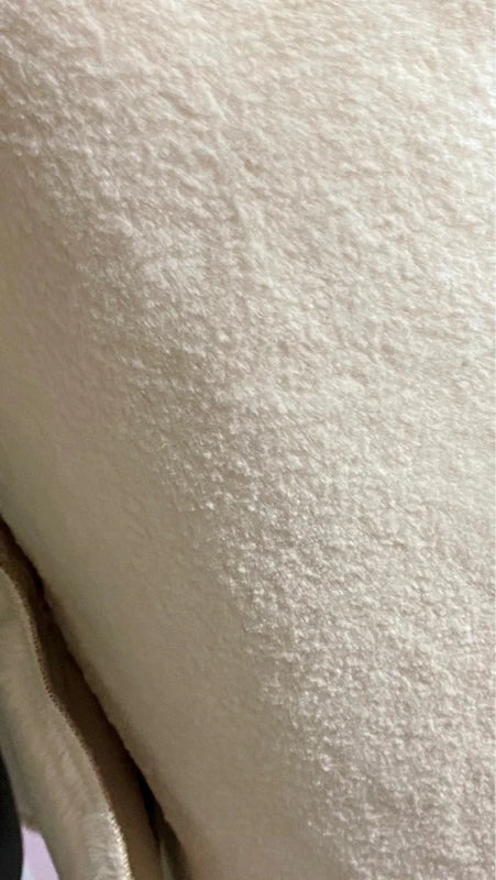 Montone cappotto in shearling con collo in pelliccia sintetica fissa Cappello In Regalo Misure in Foto