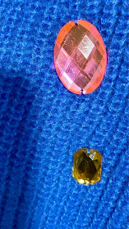 Maglione di lana con pietre decorative & Gonna Longuette Misure in Foto