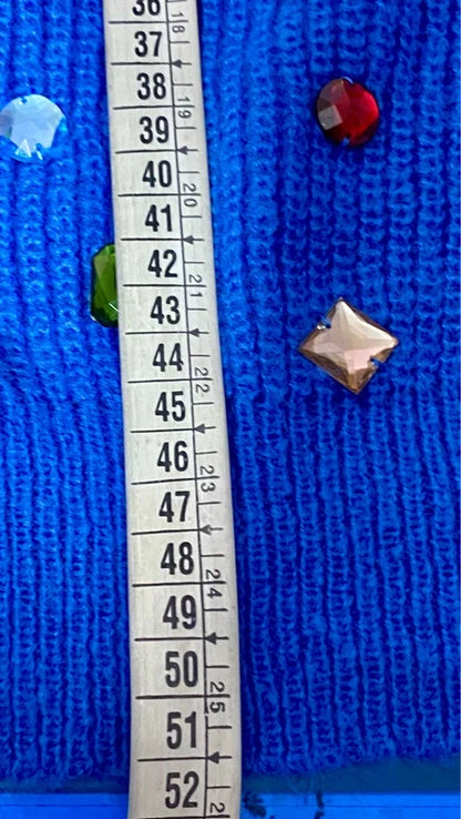 Maglione di lana con pietre decorative & Gonna Longuette Misure in Foto